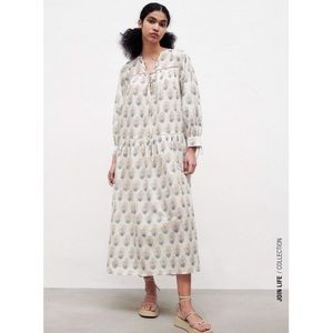 Zara printed Tiered Dress